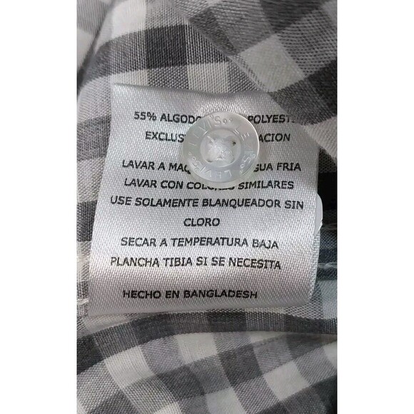 Levi Strauss Mens Large Gray Plaid Pearl Snap Button Shirt Western Cowboy Comfy - Picture 5 of 14